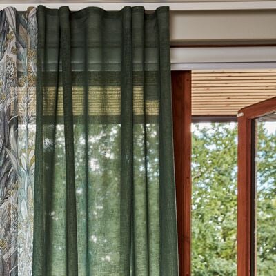 Noble House Mira sivuverhot 2 kpl 130x250 cm valkoinen